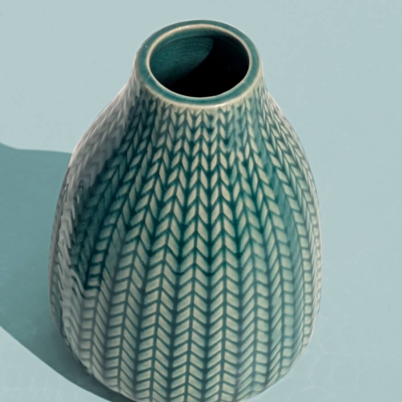Vase céramique motif épi H13.5 cm | Deco-Delight.com