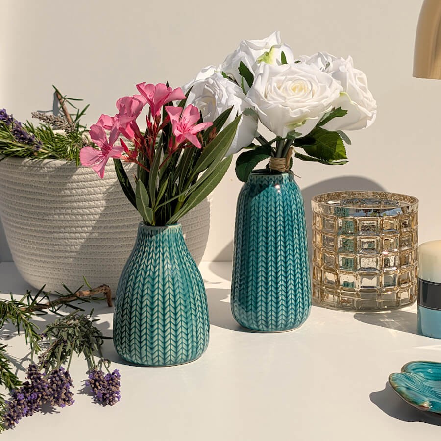 Vase céramique motif épi H13.5 cm | Deco-Delight.com