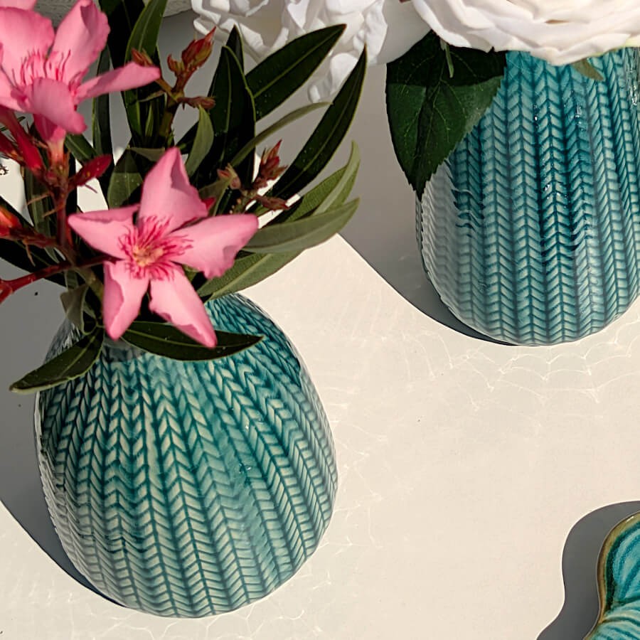 Vase céramique motif épi H13.5 cm | Deco-Delight.com