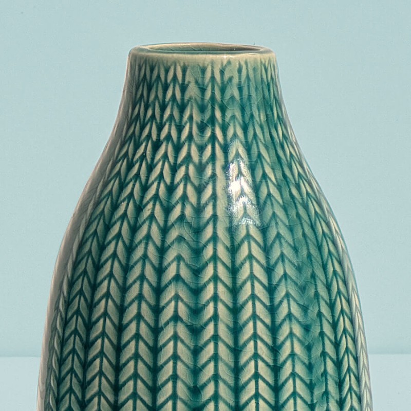Vase céramique motif épi H13.5 cm | Deco-Delight.com