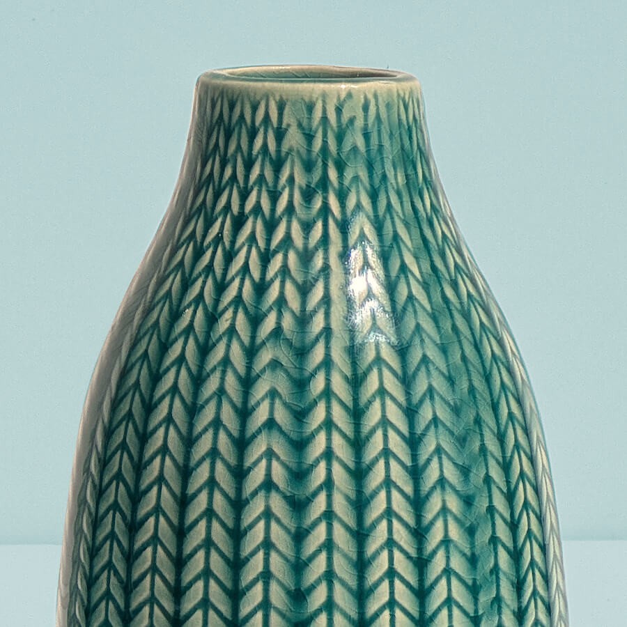 Vase céramique motif épi H13.5 cm | Deco-Delight.com