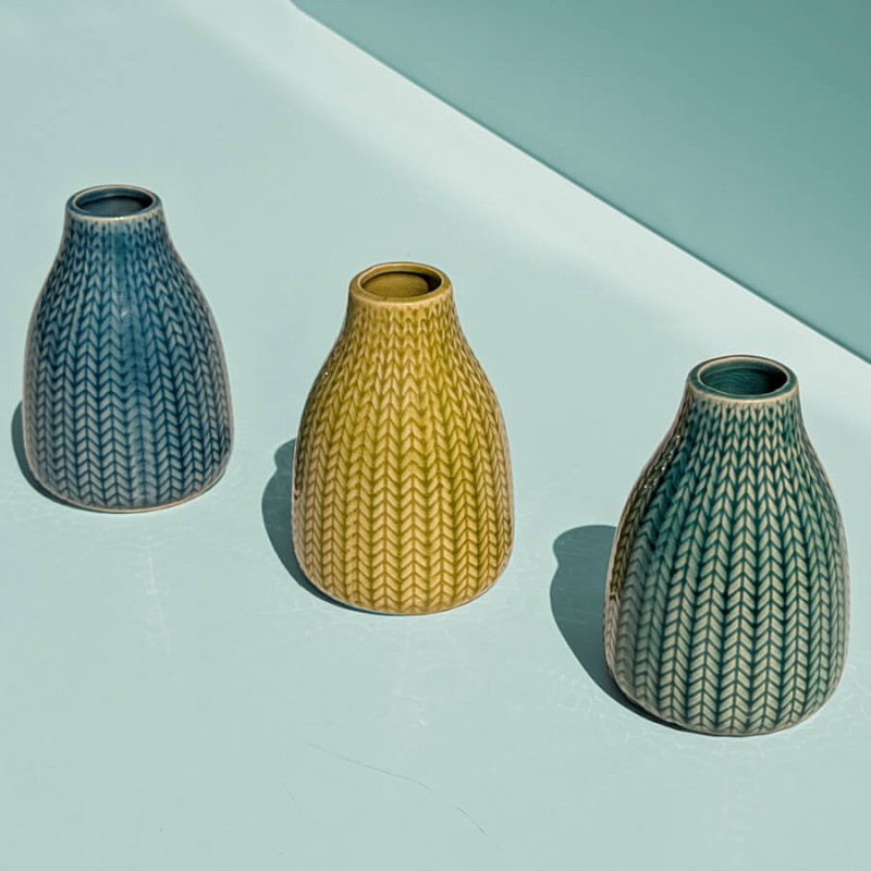 Vase céramique motif épi H13.5 cm | Deco-Delight.com