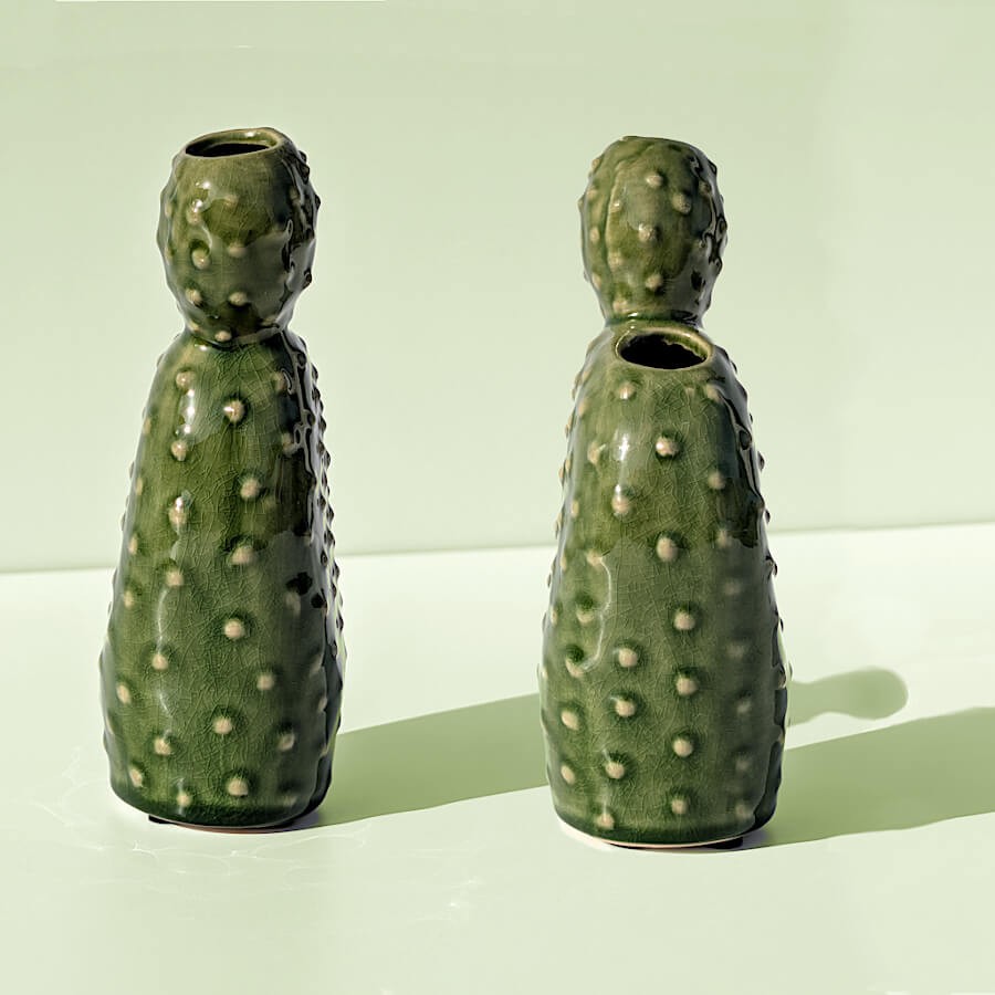 Vase cactus vert en céramique | Deco-Delight.com