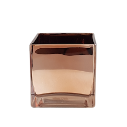 Photophore carré transparent en verre  | Deco-Delight.com