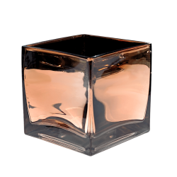 Photophore carré transparent en verre  | Deco-Delight.com