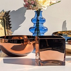 Photophore carré transparent en verre  | Deco-Delight.com