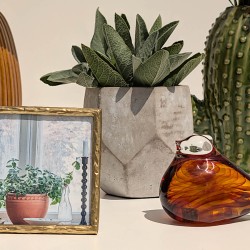 Pot géométrique en ciment gris H11.5 cm | Deco-Delight.com