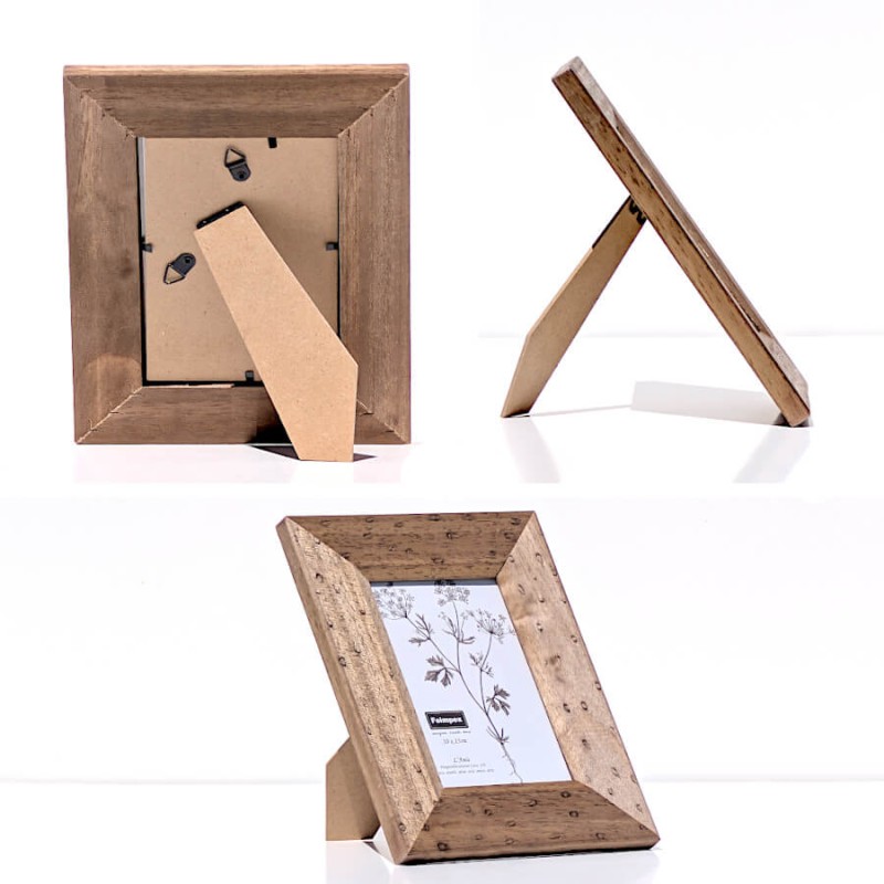 Cadre photo aspect noyer pour photos 10x15 cm | Deco-Delight.com