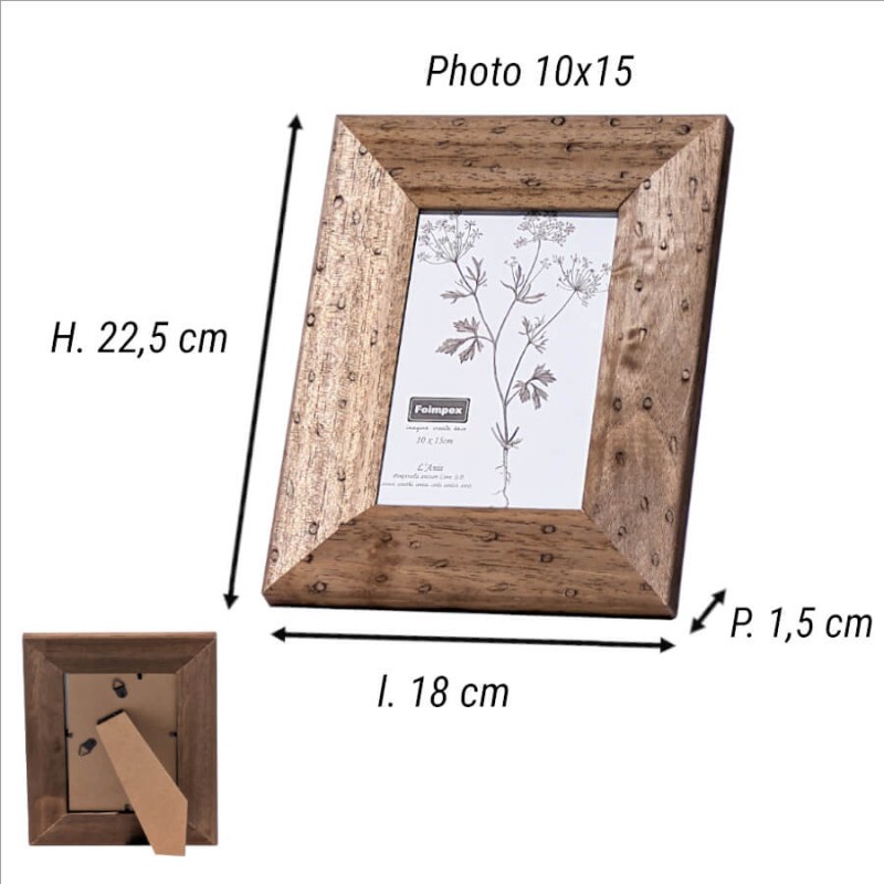Cadre photo aspect noyer pour photos 10x15 cm | Deco-Delight.com